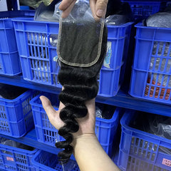 4x4 HD/ Transparent Closure Loose Wave