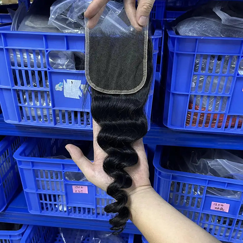 4x4 HD/ Transparent Closure Loose Wave
