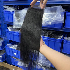 4x4 HD/ Transparent Closure Straight