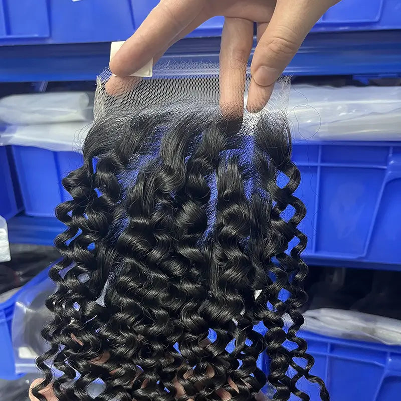 5x5 HD/ Transparent Closure Curly