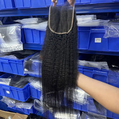 5x5 HD/ Transparent Closure Kinky Straight