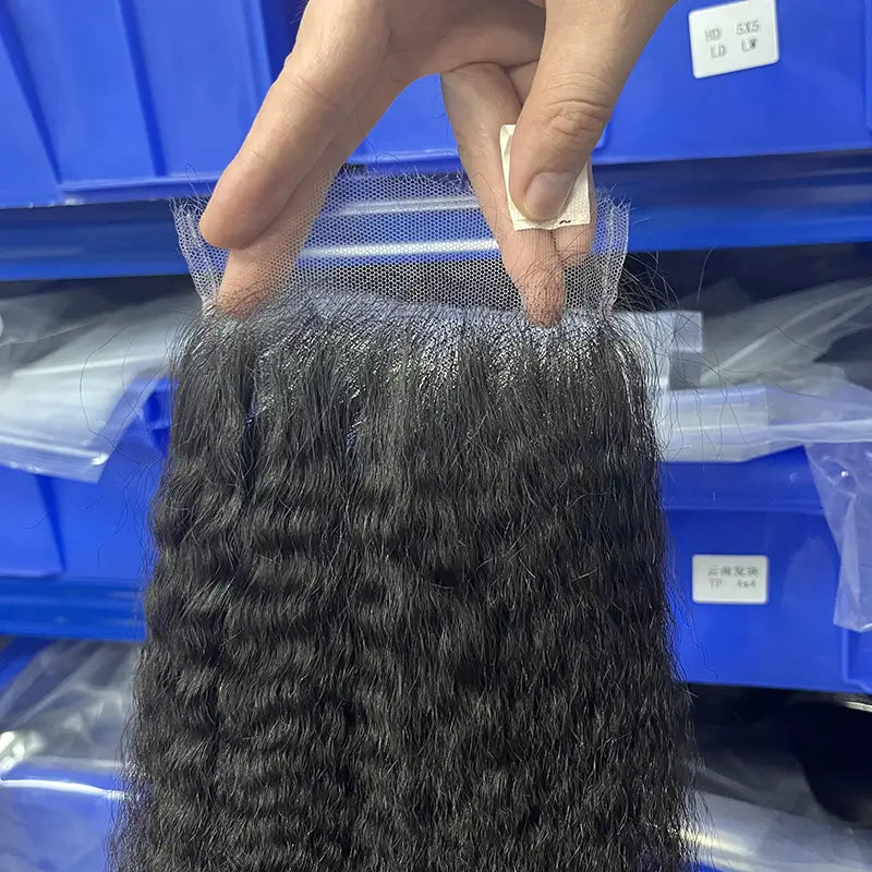 5x5 HD/ Transparent Closure Kinky Straight