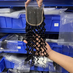 5x5 HD/ Transparent Closure Water Wave