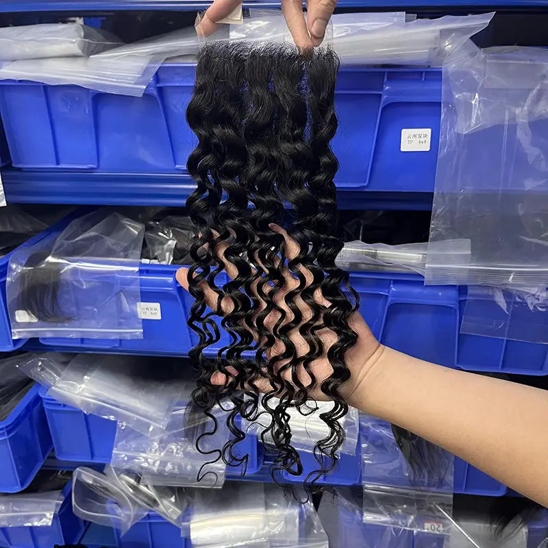 5x5 HD/ Transparent Closure Water Wave