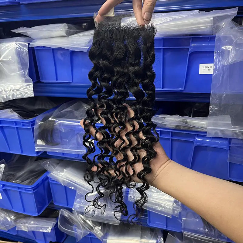 5x5 HD/ Transparent Closure Water Wave