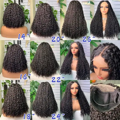 Peluca de cabello crudo de doble dibujo de 5x5 con rizos pixelados