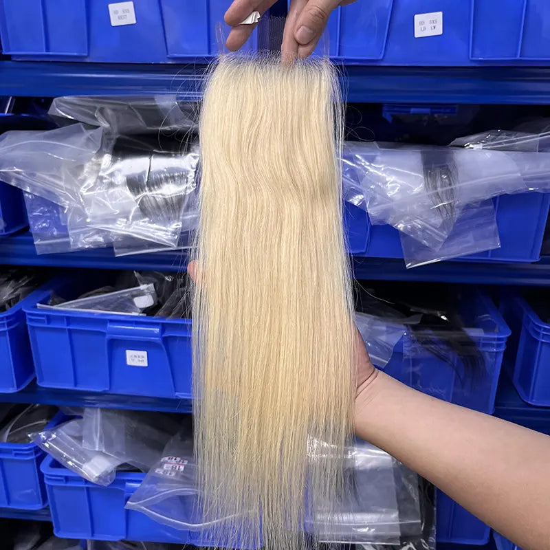 #613 Blonde Hair 4x4 HD/ Transparent Closure