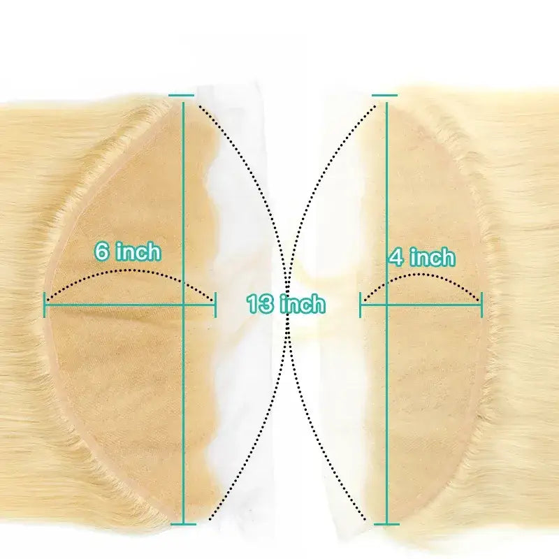 #613 Blonde Hair Transparent Lace Closure & Frontal Body Wave