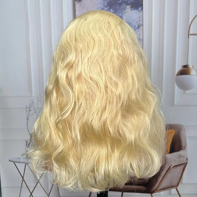#613 Blonde Custom HD/Transparent Closure Raw Hair Wig Body Wave