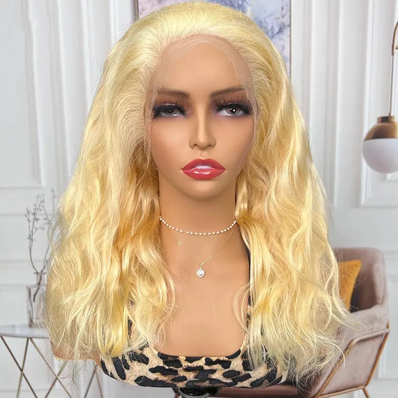 #613 Blonde Custom HD/Transparent Closure Raw Hair Wig Body Wave