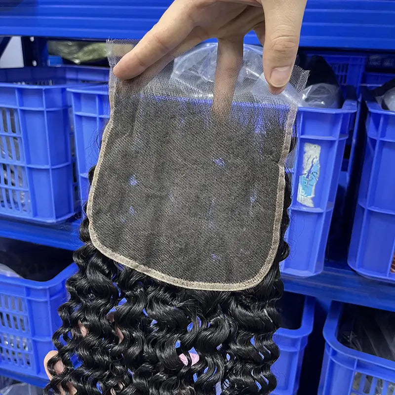 6x6 HD/ Transparent Closure Curly