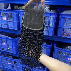 6x6 HD/ Transparent Closure Curly