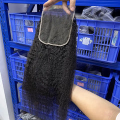 6x6 HD/ Transparent Closure Kinky Straight
