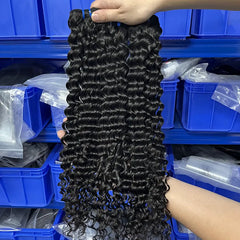 9A Raw Burmese Virgin Hair Weaving Deep Wave