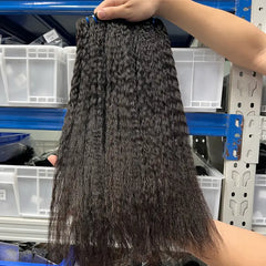 9A Raw Burmese Virgin Hair Weaving Kinky Straight