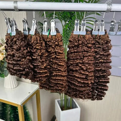 9A Raw Double Drawn Hair Weaving Bohemian Curl