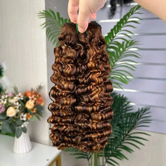 9A Raw Double Drawn Hair Weaving Bohemian Curl