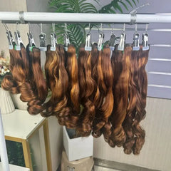 9A Raw Double Drawn Hair Weaving Bouncy Curl