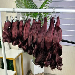 9A Raw Double Drawn Hair Weaving Bouncy Curl