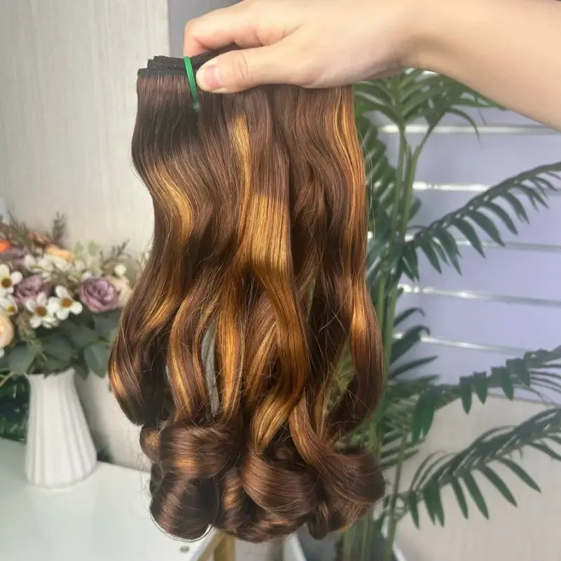 9A Raw Double Drawn Hair Weaving Bouncy Curl