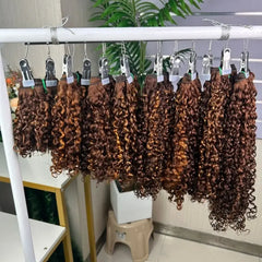 9A Raw Double Drawn Hair Weaving Pixel Curly