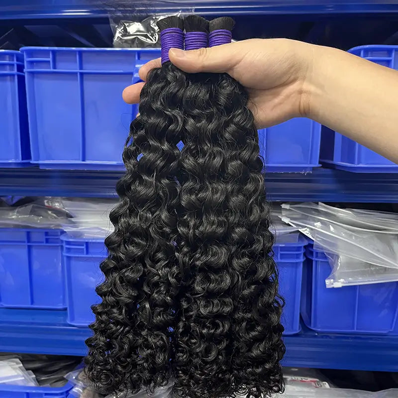 Curly Bulk Virgin Human Hair For Braiding