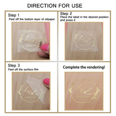 Custom Logo 3D UV Transfer Crystal Decal Stickers For Hair Business