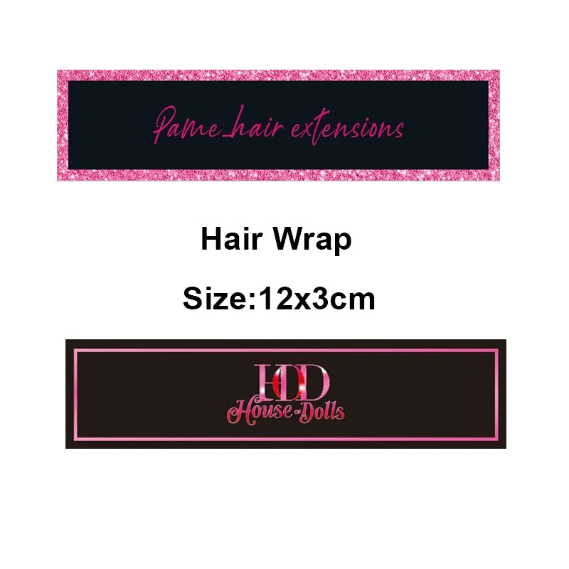Custom Logo Adhesive Stickers Wrapping Labels For Hair Bundles