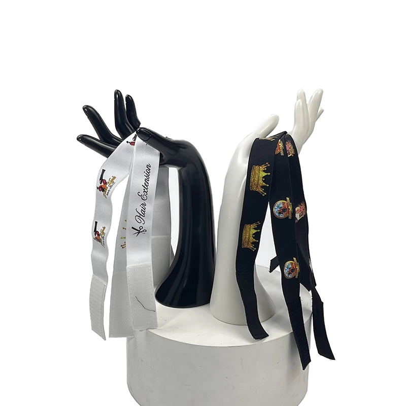 Custom Logo Edge Wraps Lace Melting Elastic Bands With Velcro For Wigs