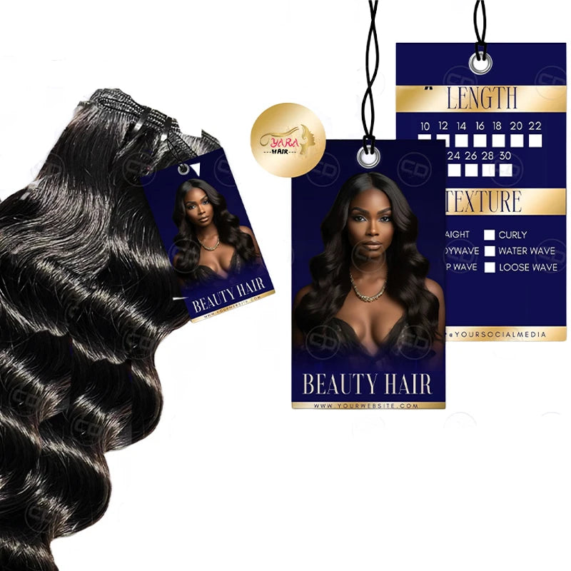 Custom Logo Hanging Tags For Hair Extensions & Wigs