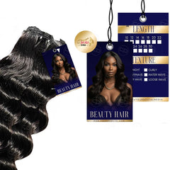 Custom Logo Hanging Tags For Hair Extensions & Wigs