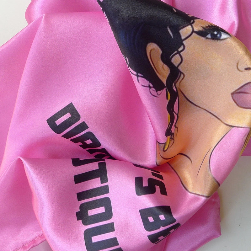 Custom Logo Hair Protection Satin Square Scarves for Black Women