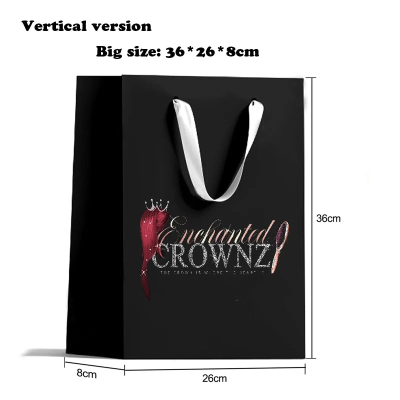 Custom Logo Paper Tote Bags For Hair Extensions & Wigs