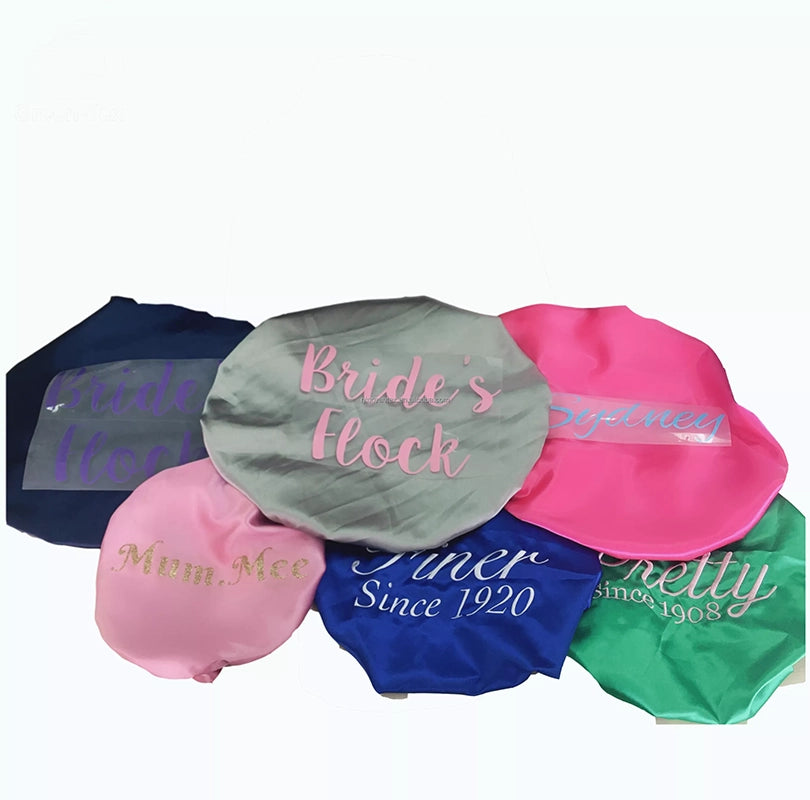 Custom Logo Single Layer Elastic Satin Bonnets For Sleeping
