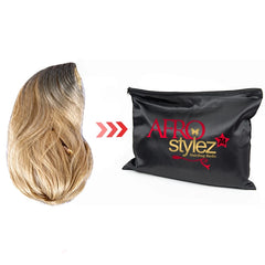Custom Logo Zip Satin Bags For Hair Extensions & Wigs