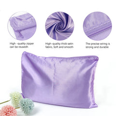 Custom Logo Zip Satin Bags For Hair Extensions & Wigs