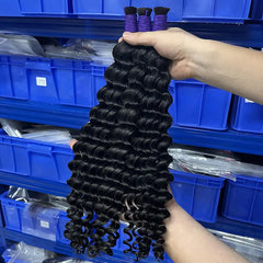 Deep Wave Bulk Virgin Human Hair For Braiding