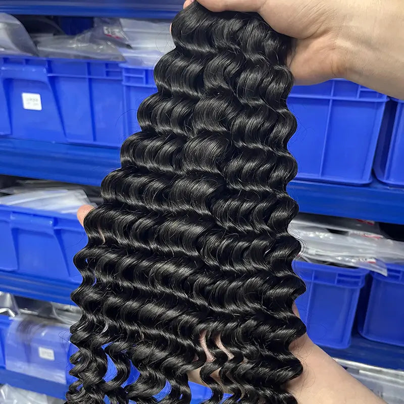Deep Wave Bulk Virgin Human Hair For Braiding