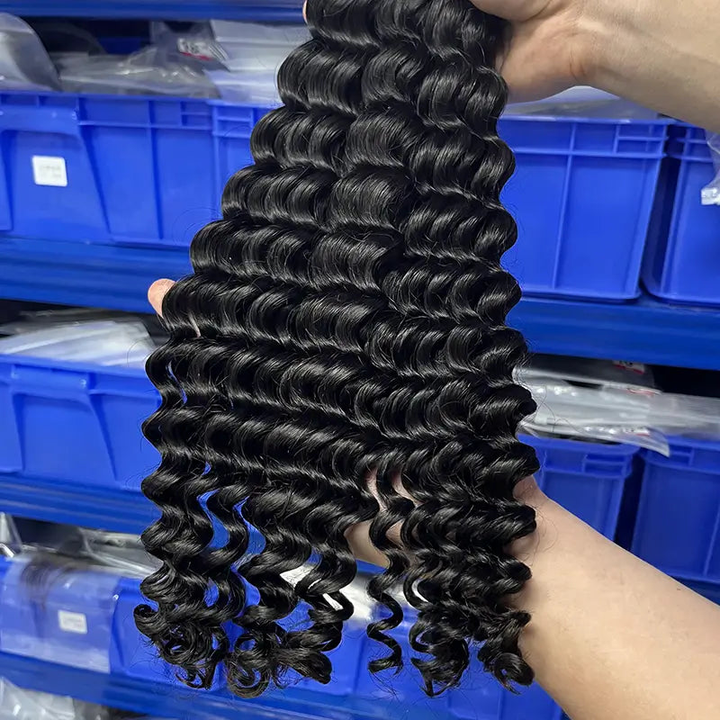 Deep Wave Bulk Virgin Human Hair For Braiding