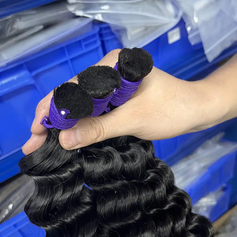Deep Wave Bulk Virgin Human Hair For Braiding
