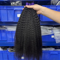 Kinky Straight Bulk Virgin Human Hair For Braiding