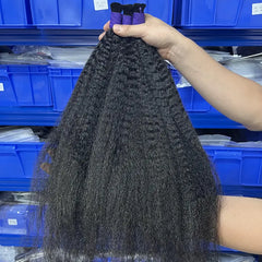 Kinky Straight Bulk Virgin Human Hair For Braiding