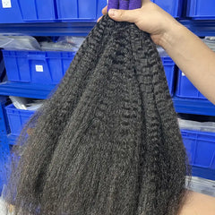 Kinky Straight Bulk Virgin Human Hair For Braiding
