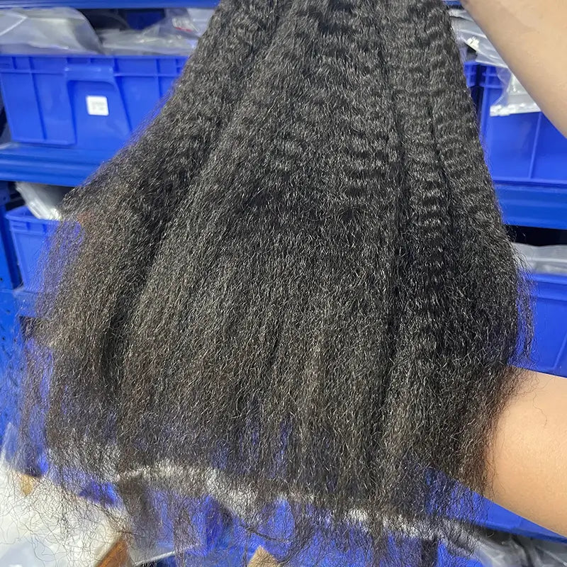 Kinky Straight Bulk Virgin Human Hair For Braiding