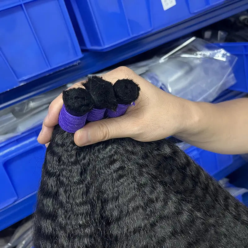 Kinky Straight Bulk Virgin Human Hair For Braiding