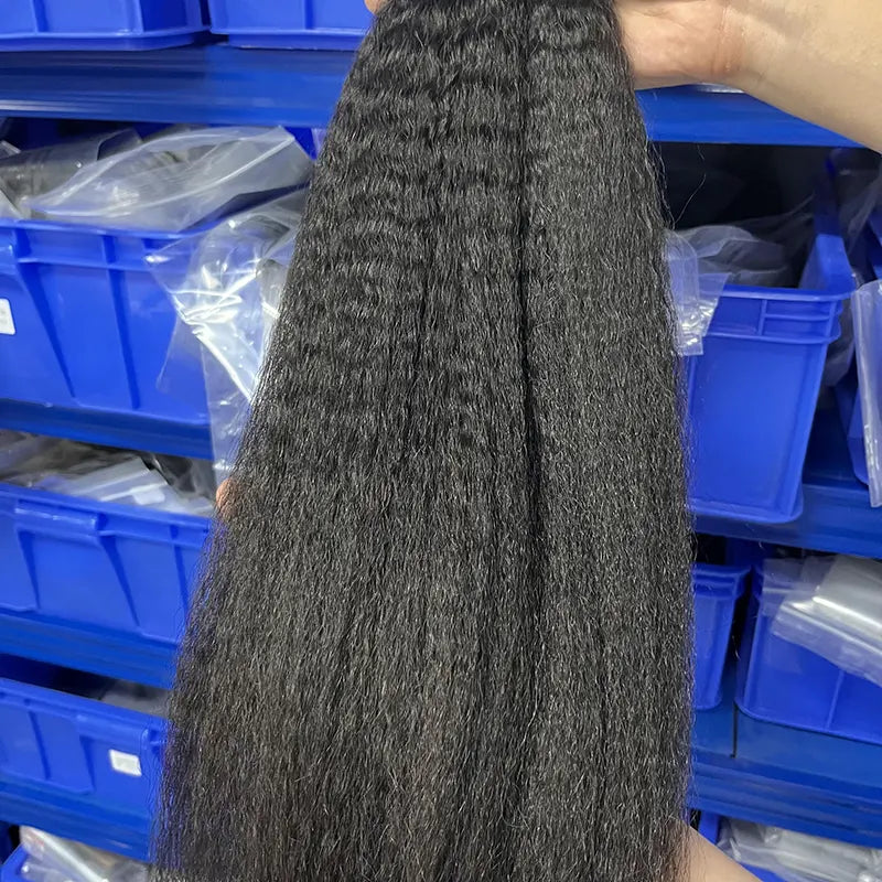 Kinky Straight Tape-In Virgin Human Hair Extensions