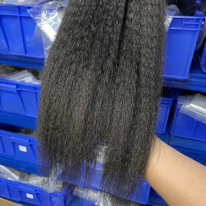 Kinky Straight Tape-In Virgin Human Hair Extensions