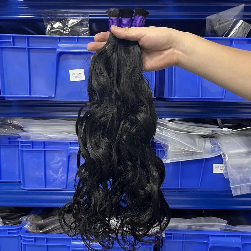 Natural Wave Bulk Virgin Human Hair For Braiding