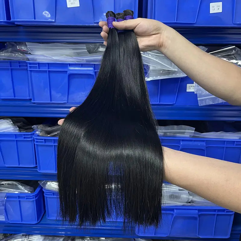 Straight Bulk Virgin Human Hair For Braiding