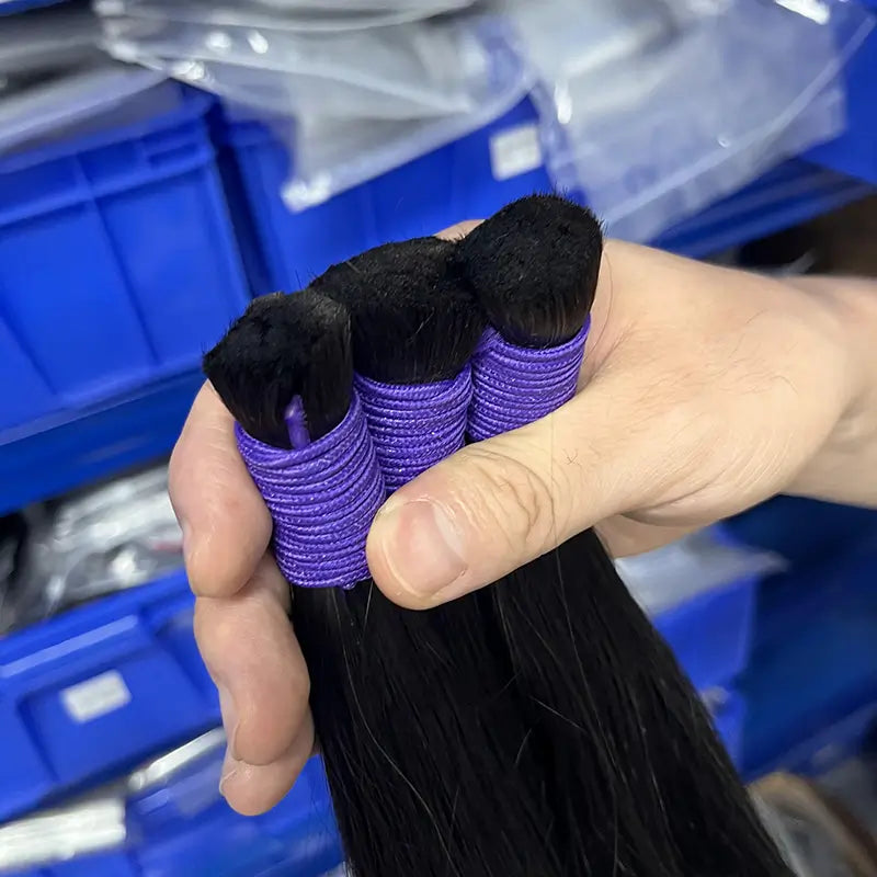 Straight Bulk Virgin Human Hair For Braiding